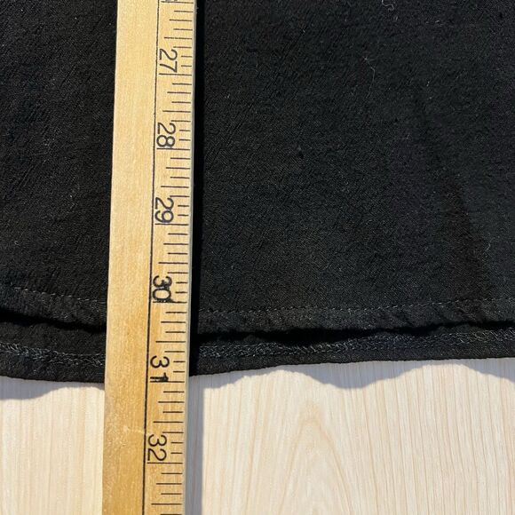 Mr Buho Womens L Flowy Black Coverup 100% Cotton Roll Tab Beach Vacation Cruise - Picture 8 of 9